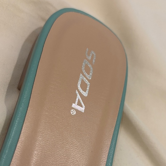 Soda Women's Teal Braided Slide Sandals - Picture 6 of 11